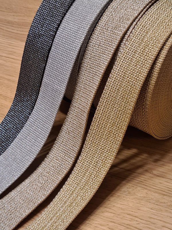 Sangles lurex de 38mm - choix de plusieurs coloris (Prix pour 50cm)