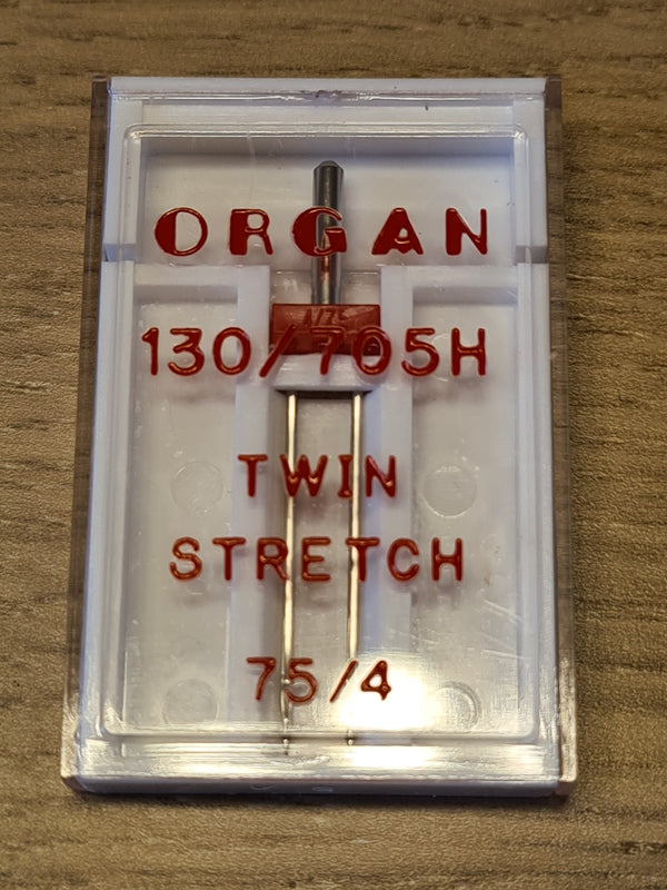 Boîte contenant une aiguille double de type stretch n°75 - écartement de 4mm (prix à la pièce)