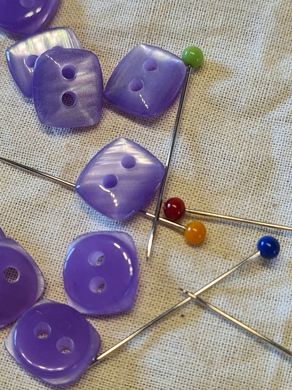 Boutons berlingots lilas 11mm (prix à la pièce)