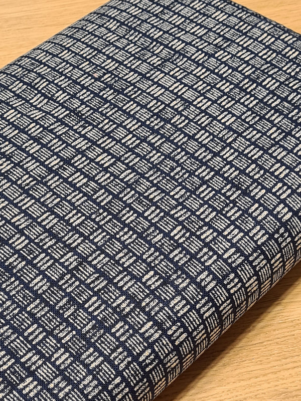 Tissu 100% coton sangokuzushi indigo  (prix pour 10cm)