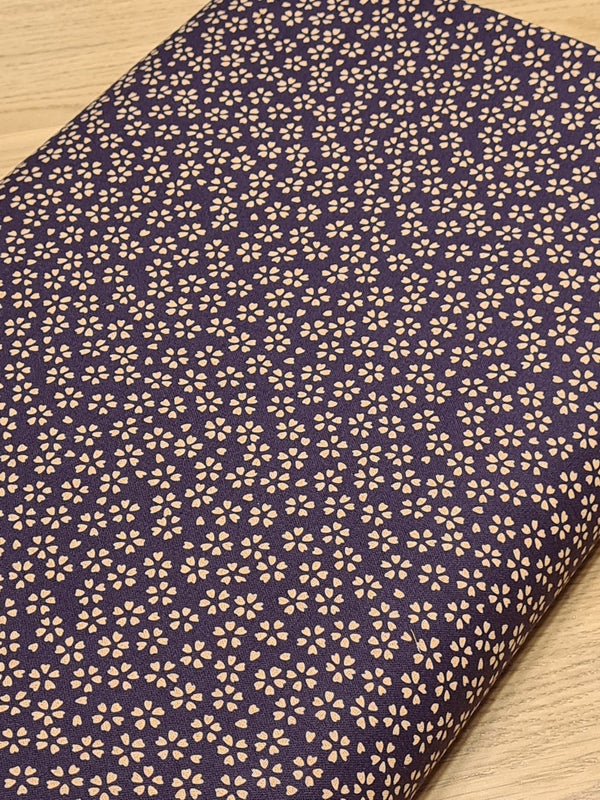 Tissu 100% coton sakura violet  (prix pour 10cm)
