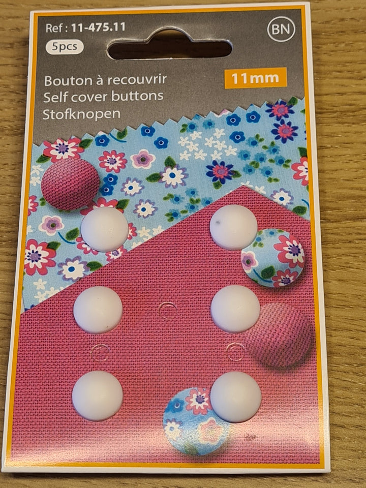 Prym Boutons à Recouvrir 11mm Blanc - Lot De 3 - Fabriquez Vos Boutons Personnalisés Facilement