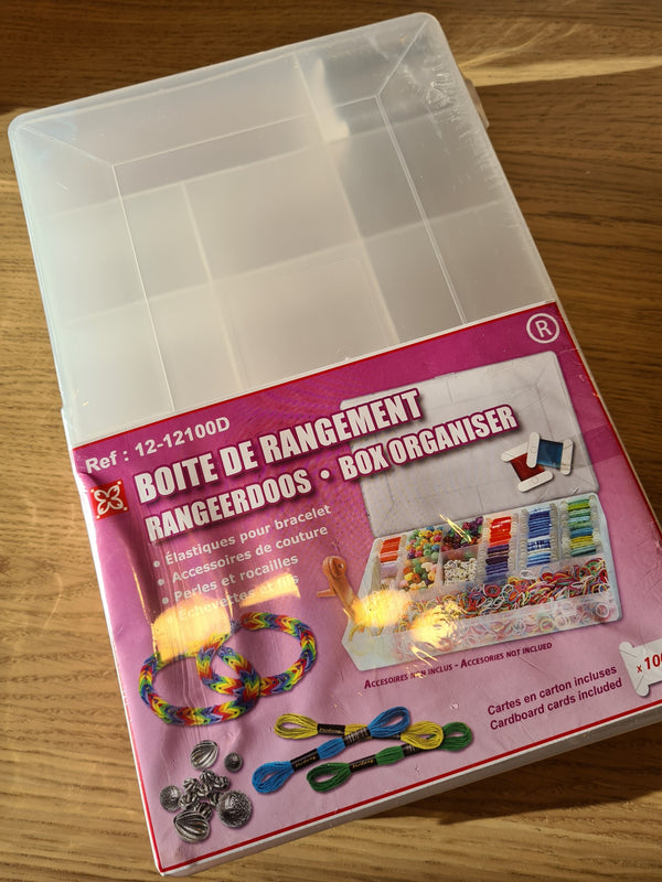 Boîte de rangement échevettes, bracelet, perles...  (prix à la pièce - non garnie)