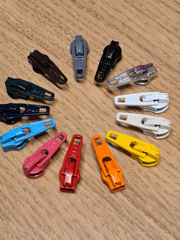 Curseurs pour fermeture éclair / tirette / zip au mètre - différents coloris (prix pour 1 curseur)