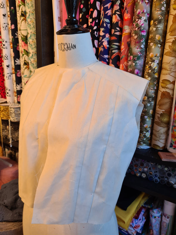 Calicot / toile d'essai - 100% coton - écru - laize de 160cm (prix pour 1m)