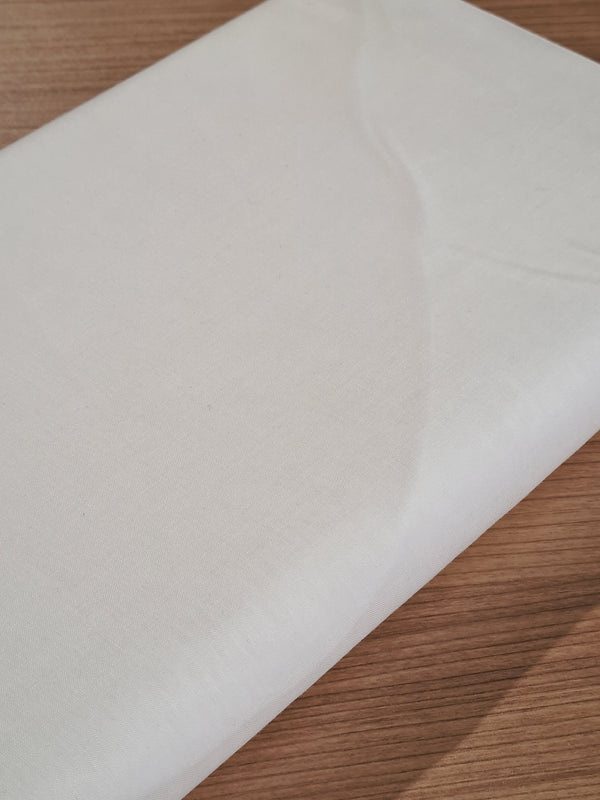 Voile de coton blanc - certifié GOTS  (prix pour 10cm)