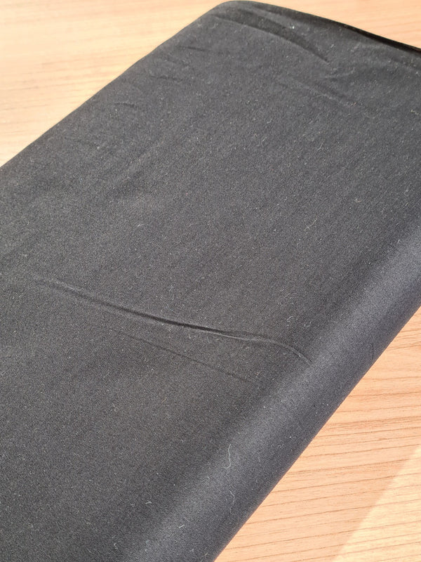 Voile de coton noir - certifié GOTS  (prix pour 10cm)