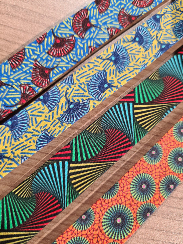 Biais motifs ethniques - 100% coton- 18mm - Plusieurs coloris (prix au mètre)