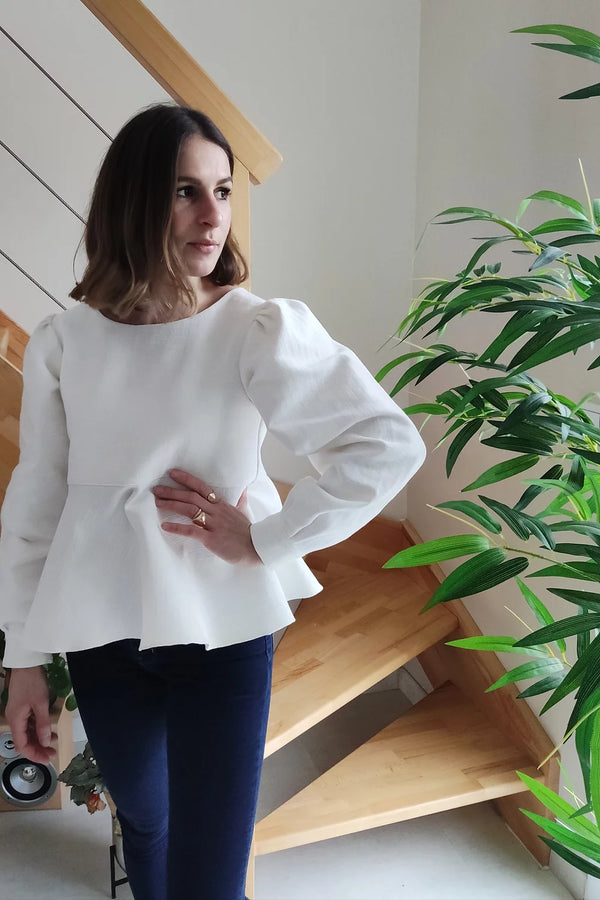 PDF - Patron digital de la Blouse Karima de l'Atelier des premières - taille 34 à 50 (fr)