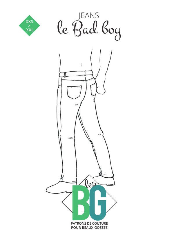 Patron jean's pour homme "Le bad boy" des patrons les BG
