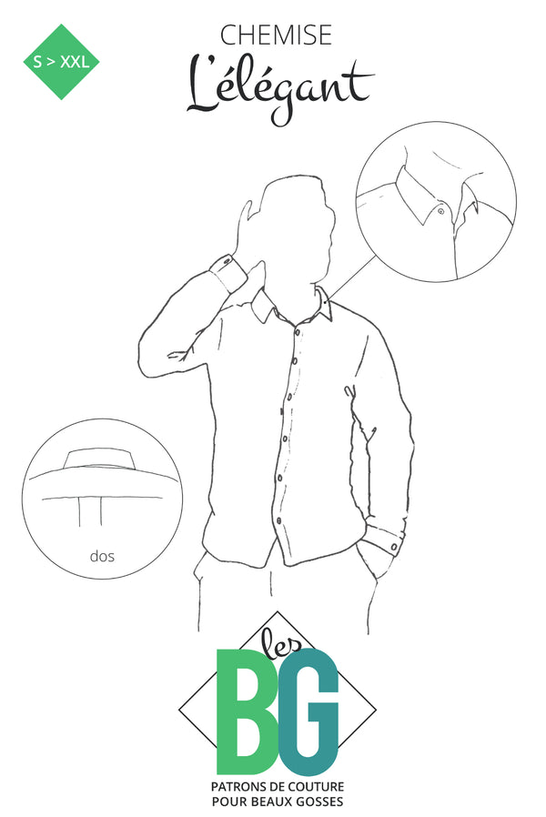 Patron chemise pour homme "L'élégant" des patrons les BG