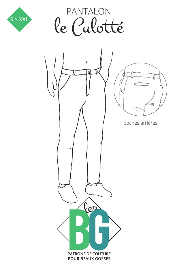 Patron pantalon habillé pour homme "Le culotté" des patrons les BG