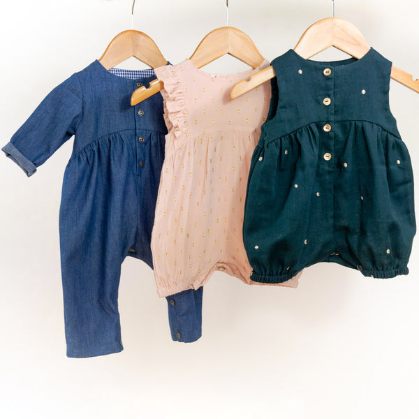 Combinaison pantalon, short ou robe Madrid de Ikatee - taille 6 mois à 4 ans (fr et angl)