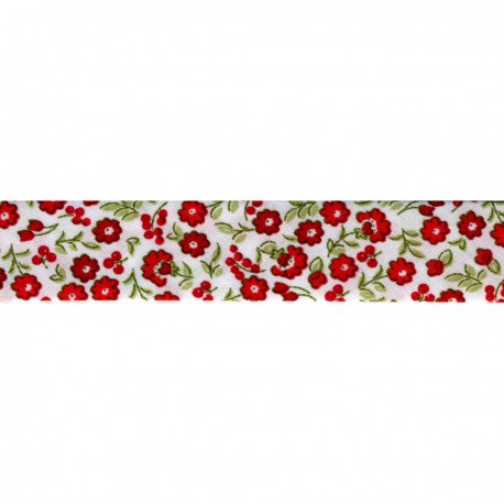Biais fleurs liberty de 20mm - Plusieurs coloris (prix au mètre)