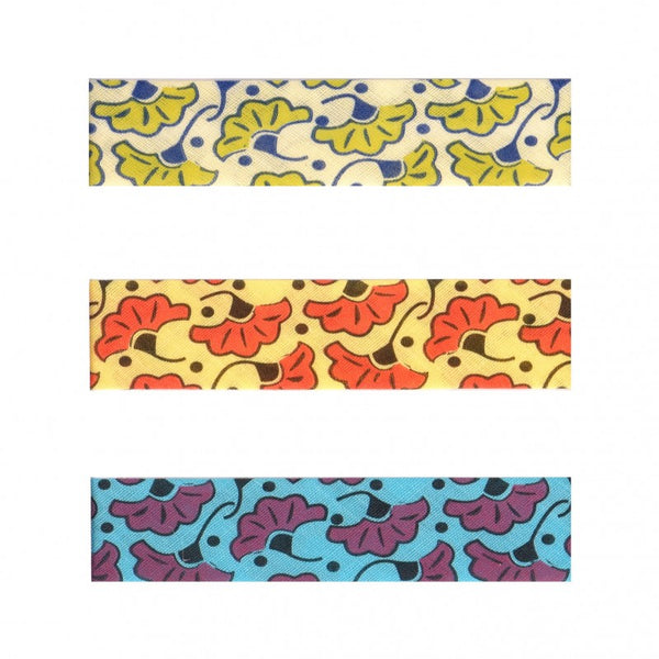 Biais Fleurs de mariage de 20mm - Plusieurs coloris (prix au mètre)