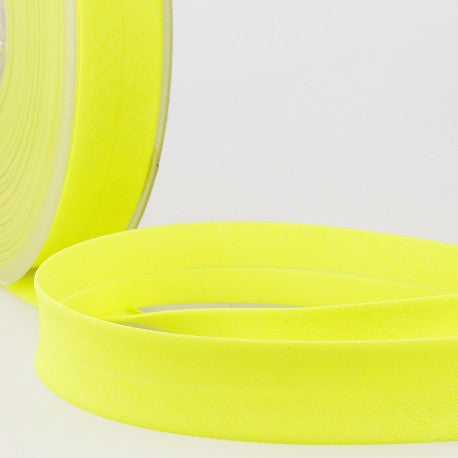 Biais fluo - effet mat - Plusieurs coloris (prix au mètre)