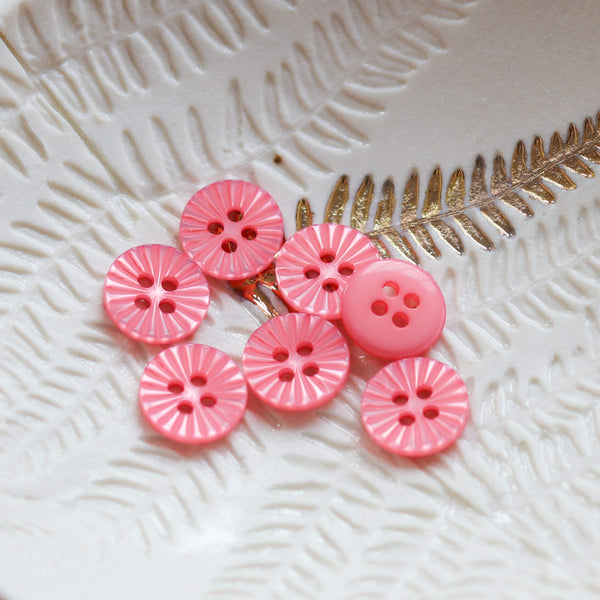 Boutons pâquerettes Lise Tailor de 12mm -  couleur corail rosé (prix à la pièce)