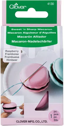 Macaron porte-aiguilles et aiguiseur d'aiguilles - rose - prix à la pièce