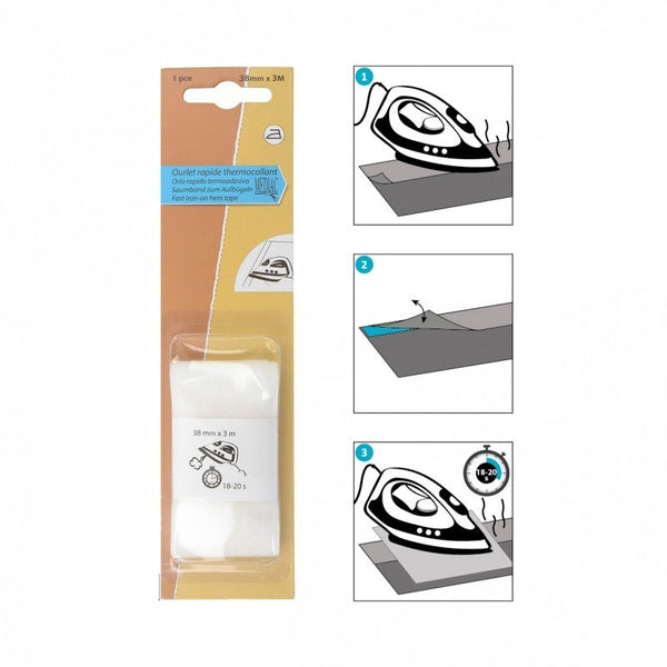 Ourlets rapides thermocollants pour pantalons, jupes... (prix pour le ruban de 3m)