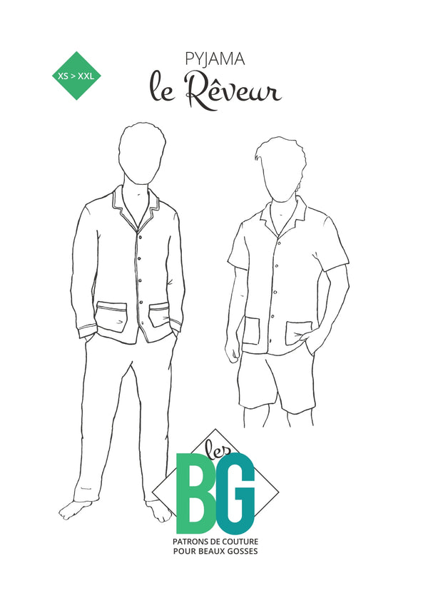 Patron pyjama pour homme "Le rêveur" des patrons les BG