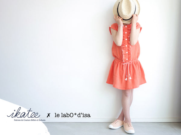 Combinaison/ robe Marieke KIDS de Ikatee X Le labo d'Isa - taille 3 ans à 12 ans (fr et angl)
