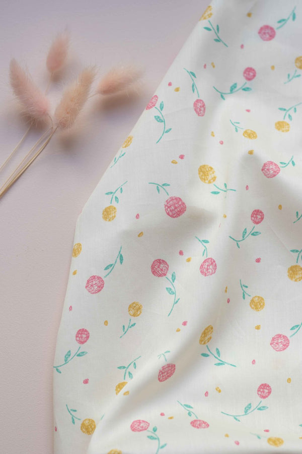 Coupon de 1,1m de Satin de coton " Flore " de Lise Tailor