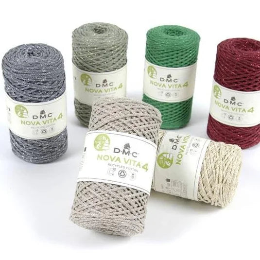 Eco vita 4 métallisés de marque DMC - crochet et macramé (prix à la pelote)