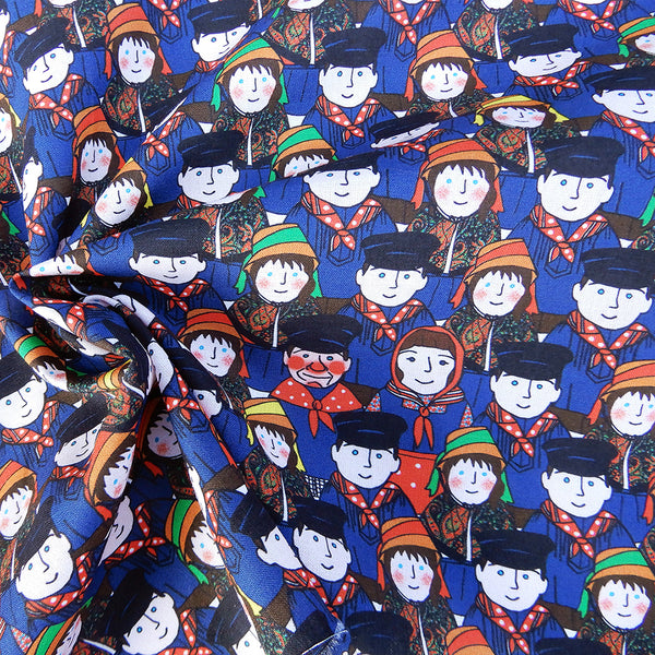 Coupon 38cm de Tissu 100% coton Tchantchès certifié Oeko Tex