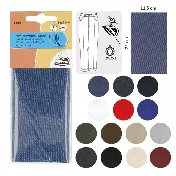 Toile thermocollante pour raccommoder vos confections  (prix à la pièce)