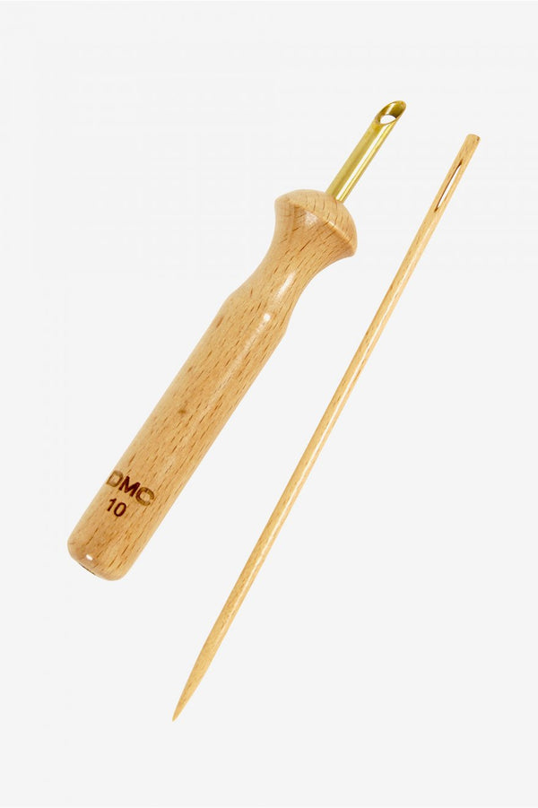 Punch needle avec aiguille en bois de marque DMC